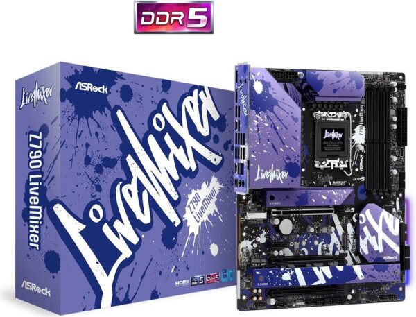 ASRock Z790 LiveMixer - Motherboard - ATX - LGA1700-Sockel - Z790 Chipsatz - USB 3,2 Gen 1, USB 3,2 Gen 2, USB-C 3,2 Gen2, USB-C 3,2 Gen 2x2 - 2,5 Gigabit LAN - Onboard-Grafik (CPU erforderlich) - High Definition Audio (7,1-Channel) (90-MXBK10-A0UAYZ)