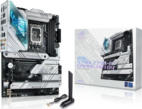 ASUS ROG Strix Z790-A Gaming WiFi D4 - Motherboard - ATX - LGA1700-Sockel - Z790 Chipsatz - USB 3,2 Gen 2x2, USB 3,2 Gen 2, USB-C 3,2 Gen2, USB 3,2 Gen 1 - 2,5 Gigabit LAN, Wi-Fi 6, Bluetooth - Onboard-Grafik (CPU erforderlich) - HD Audio (8-Kanal) (90MB1CN0-M0EAY0)