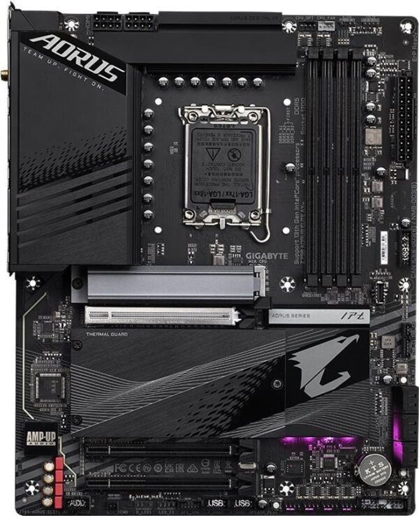 GIGABYTE AORUS Z790 ELITE AX - 1,0 - Motherboard - ATX - LGA1700-Sockel - Z790 Chipsatz - USB 3,2 Gen 1, USB 3,2 Gen 2, USB-C 3,2 Gen2, USB-C 3,2 Gen 2x2 - 2,5 Gigabit LAN, Bluetooth, Wi-Fi - Onboard-Grafik (CPU erforderlich) - HD Audio (8-Kanal) (Z790 AORUS ELITE AX 1.0)
