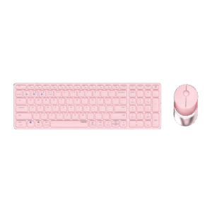 Rapoo 9750M Tastatur Maus enthalten RF Wireless + Bluetooth QWERTZ Deutsch Pink (00215376)