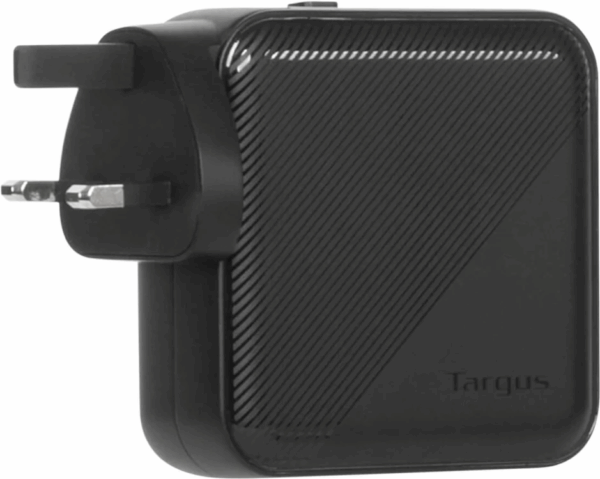 Targus - Netzteil - GaN - 100 Watt - PD - 4 Ausgabeanschlussstellen (2 x USB-C, 2 x 9-polige USB Typ A) - Schwarz (APA109GL)