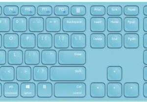 Rapoo 9850M Tastatur Maus enthalten RF Wireless + Bluetooth QWERTZ Deutsch Blau (00215388)