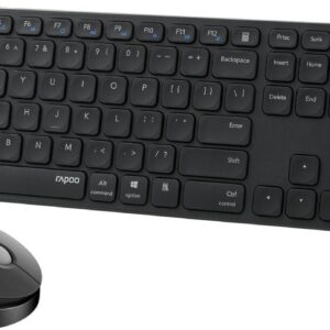 Rapoo 9850M Tastatur Maus enthalten RF Wireless + Bluetooth QWERTZ Deutsch Grau (00215389)