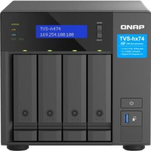 QNAP TVS-H474-PT - NAS-Server - SATA 6Gb/s - RAID 0, 5, 6, 10, JBOD - iSCSI Support (TVS-H474-PT-8G)