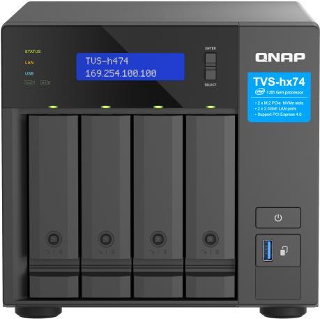 QNAP TVS-H474-PT - NAS-Server - SATA 6Gb/s - RAID 0, 5, 6, 10, JBOD - iSCSI Support (TVS-H474-PT-8G)