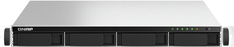 QNAP TS-464U-RP - NAS-Server - 4 Schächte - Rack - einbaufähig - SATA 6Gb/s - RAID 0, 1, 5, 6, 10, JBOD - RAM 8GB - iSCSI Support - 1U (TS-464U-RP-8G)