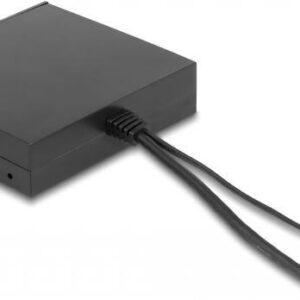 Delock - Anschlüsse am vorderen Bedienfeld des Speicherschachts - USB 3,2 Gen 2 Type-C x 2, USB 3,2 Gen 2 Type-A x 2 - Schwarz (64057)