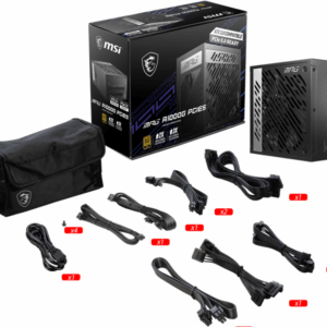 MSI MPG A1000G PCIE5 Netzteil 1000 W 20+4 pin ATX ATX Schwarz (306-7ZP7C11-CE0)