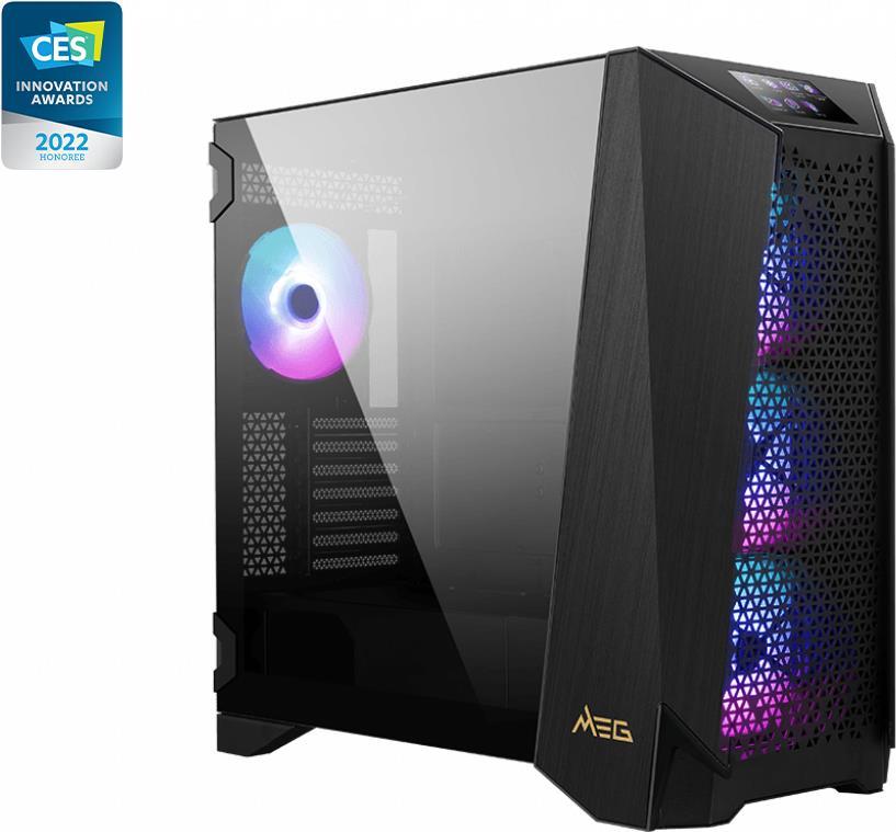 MSI MEG PROSPECT 700R - Mid tower - E-ATX - Seitenteil mit Fenster (gehärtetes Glas) - keine Spannungsversorgung (ATX) - USB/Audio/Mic (306-7G15R21-W57)