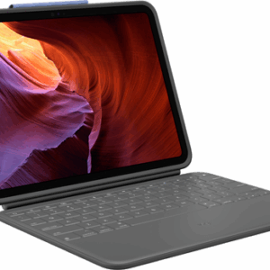 Logitech Rugged Folio - Tastatur und Foliohülle - Apple Smart connector - QWERTY - US International - Graphite - für Apple 10.2"  iPad Wi-Fi, 10.9"  iPad Wi-Fi
