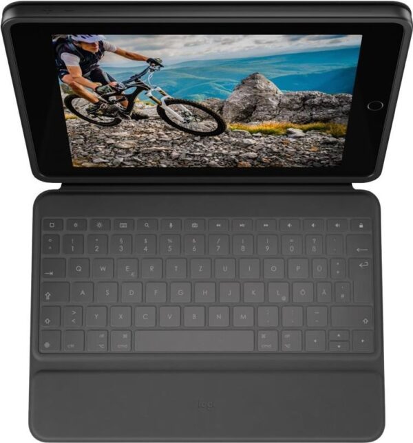 Logitech Rugged Folio - Tastatur und Foliohülle - Apple Smart connector - QWERTY - GB - Graphite (920-011206)