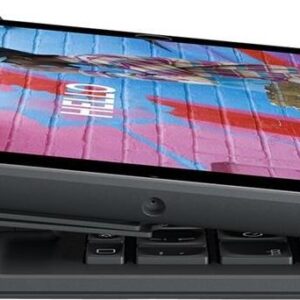 Logitech Slim Folio - Tastatur und Foliohülle - kabellos - Bluetooth LE - QWERTY - GB - Oxford Gray - für Apple 10.2"  iPad Wi-Fi, 10.5"  iPad Pro Wi-Fi, 10.9"  iPad Wi-Fi, iPad Air Wi-Fi