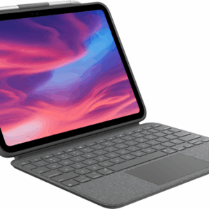Logitech Combo Touch - Tastatur und Foliohülle - mit Trackpad - hintergrundbeleuchtet - Apple Smart connector - AZERTY - Französisch - Oxford Gray - für Apple 10.9"  iPad (10. Generation) (920-011436)