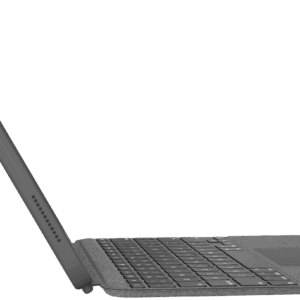 Logitech Combo Touch - Tastatur und Foliohülle - mit Trackpad - hintergrundbeleuchtet - Apple Smart connector - QWERTY - GB - Oxford Gray (920-011441)