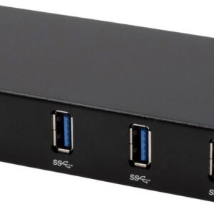 EXSYS EX-11234HMS Schnittstellen-Hub USB 3.2 Gen 1 (3.1 Gen 1) Type-B 5000 Mbit/s Schwarz (EX-11234HMS)