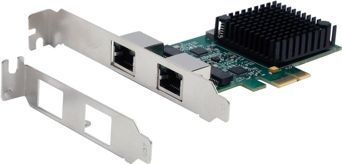 EXSYS GmbH Dual PCIe Netzwerk-Karte 2.5 Gigabit (EX-60112)