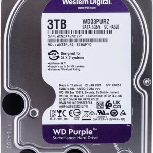 WD Purple WD33PURZ - Festplatte - 3TB - Überwachung - intern - 3.5" (8,9 cm) - SATA 6Gb/s - 5400 U/min - Puffer: 256MB (WD33PURZ)
