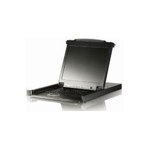 ATEN Arbeitskonsole 43 cm (17") mit integriertem KVM-Switch, PS/2 und USB - zum Einbau im 48,30cm (19") Schrank - DE Tastaturlayout (CL5708M (DE))