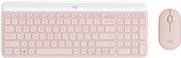 Logitech Slim Wireless Combo MK470 - Tastatur-und-Maus-Set - kabellos - 2,4 GHz - QWERTY - rosé (920-011314)