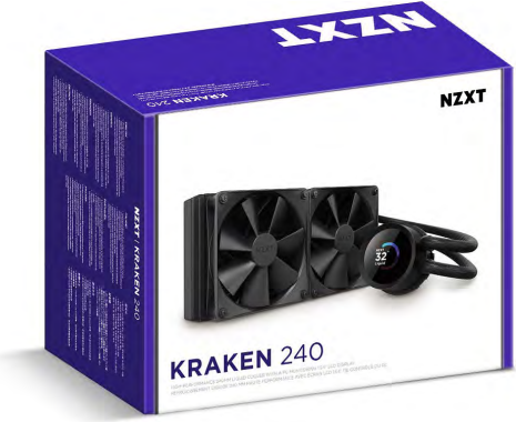 NZXT Kraken 240 Prozessor All-in-One-Flüssigkeitskühler 12 cm Schwarz 1 Stück(e) (RL-KN240-B1)