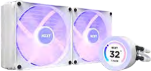 NZXT Kraken Elite 280 RGB Prozessor All-in-One-Flüssigkeitskühler 14 cm Weiß 1 Stück(e) (RL-KR28E-W1)