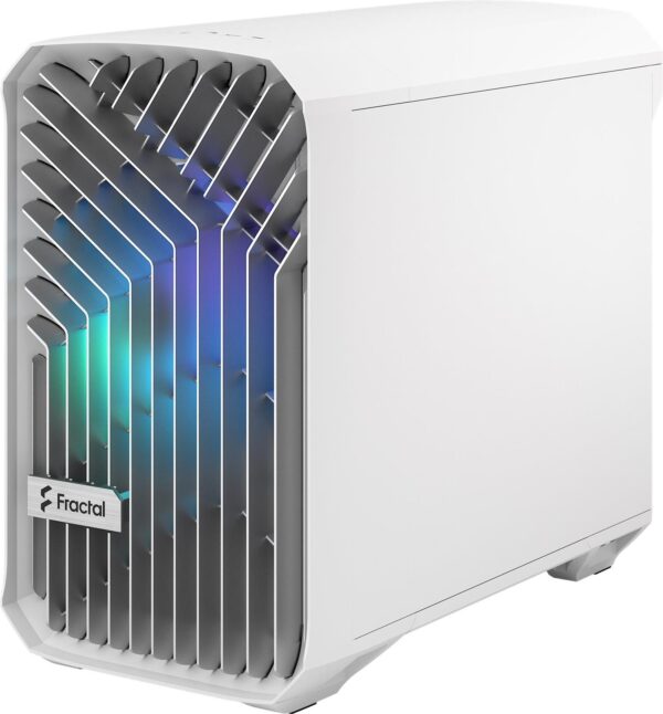 Fractal Design Torrent Nano - Tower - Mini-DTX - Seitenteil mit Fenster (gehärtetes Glas) - keine Spannungsversorgung (ATX) - white RGB clear tint - USB/Audio (FD-C-TOR1N-05)