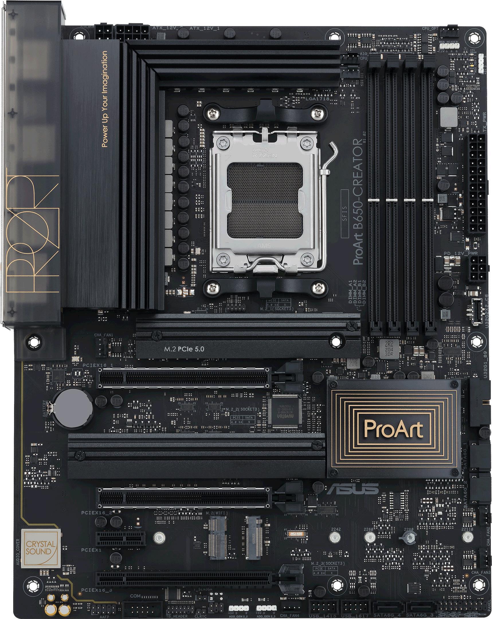 ASUS PROART B650-CREATOR - AMD - Buchse AM5 - AMD Ryzen™ 3 - AMD Ryzen™ 7 - AMD Ryzen 9 7th Gen - Buchse AM5 - DDR5-SDRAM - 128 GB (90MB1C40-M0EAY0)