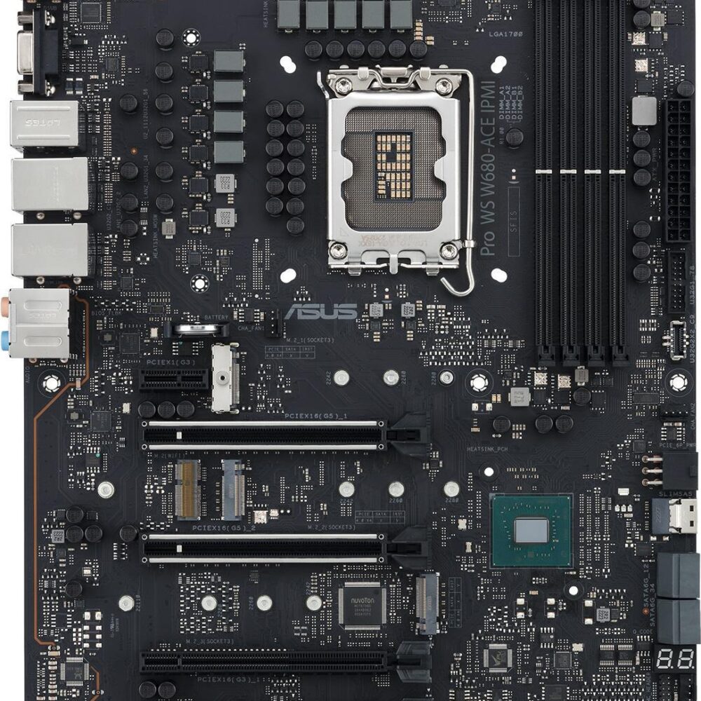 ASUS PRO WS W680-ACE IPMI - Intel - LGA 1700 - Intel® Celeron® - Intel® Core™ i5 - Intel® Core™ i7 - Intel® Core™ i9 - Intel® Pentium® Gold - LGA 1700 - DDR5-SDRAM - 128 GB (90MB1DN0-M0EAY0)