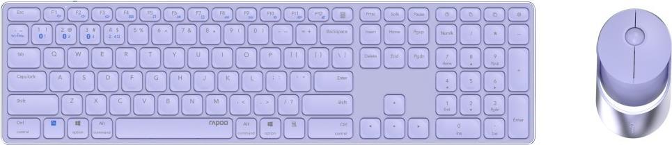 Rapoo Kabelloses Multi-Mode-Deskset 9850M, Lila, QWERTZ (00215387)
