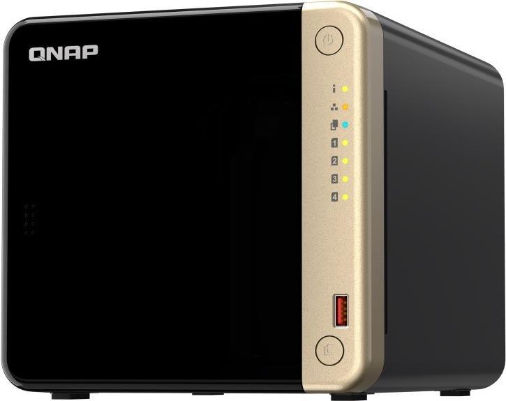 QNAP TS-464 - NAS-Server - 4 Schächte - SATA 6Gb/s - RAID 0, 1, 5, 6, 10, JBOD - RAM 8 GB - 2.5 Gigabit Ethernet - iSCSI Support
