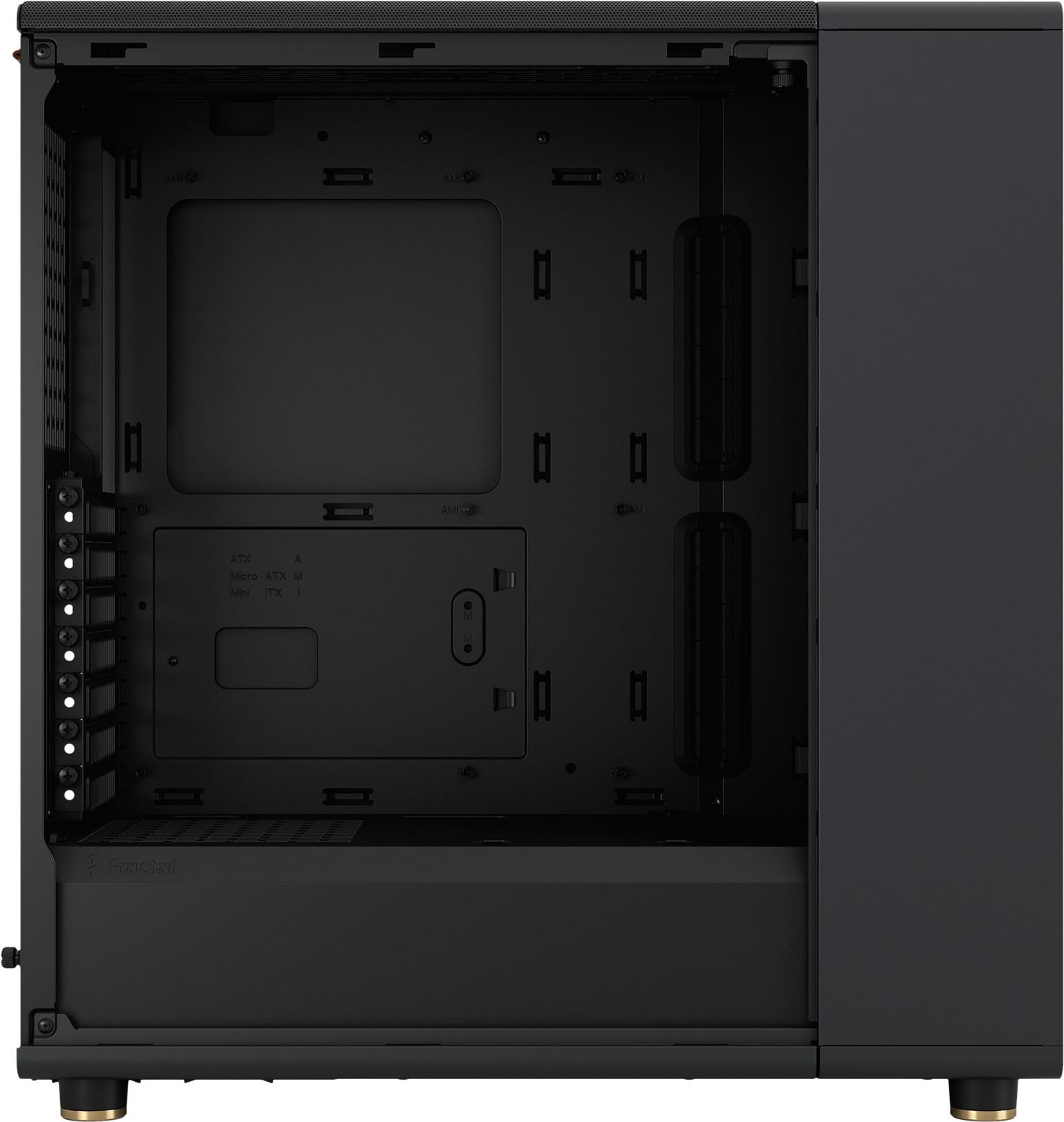 Fractal Design North - Mid tower - ATX - keine Spannungsversorgung (ATX) - Charcoal Black - USB/Audio (FD-C-NOR1C-01)