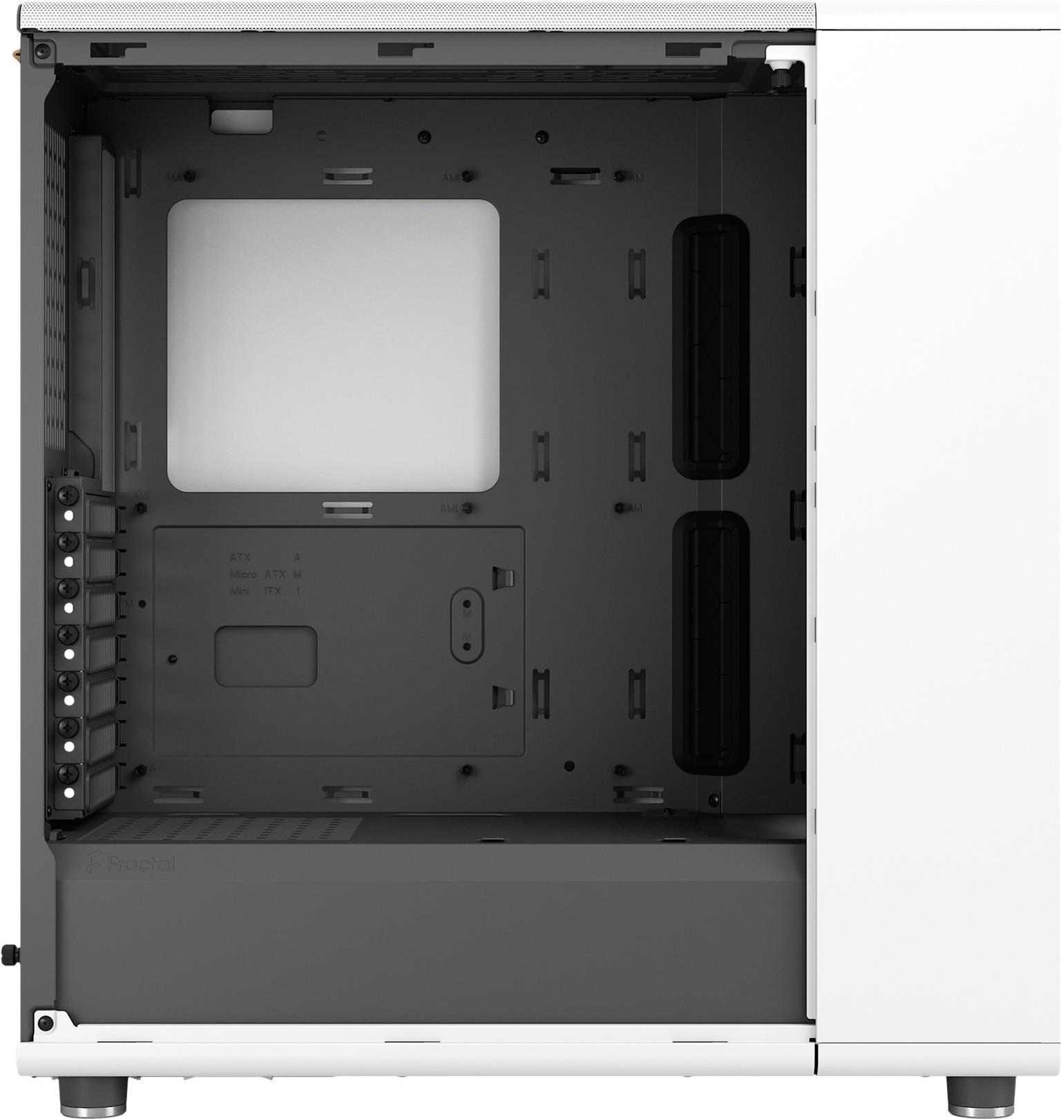 Fractal Design North - Mid tower - ATX - Seitenteil mit Fenster (gehärtetes Glas) - keine Spannungsversorgung (ATX) - Chalk White - USB/Audio (FD-C-NOR1C-04)