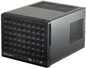 SilverStone SUGO SG13 - Tower - Mini-DTX - keine Spannungsversorgung (AT / PS/2) - Schwarz - USB/Audio