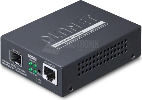 PLANET Web/SNMP Man - IEEE 802.1Q - IEEE 802.1ab - IEEE 802.1ad - IEEE 802.1p - IEEE 802.3 - IEEE 802.3ab - IEEE 802.3ah - IEEE... - Gigabit Ethernet - 10,100,1000 Mbit/s - SFP - Schwarz - Metall (GT-915A)