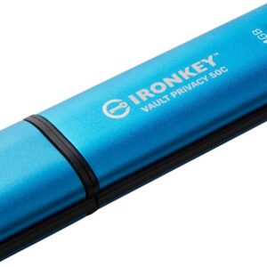 Kingston IronKey Vault Privacy 50C - USB-Flash-Laufwerk - verschlüsselt - 64GB - USB-C 3,2 Gen 1 - TAA-konform (IKVP50C/64GB)