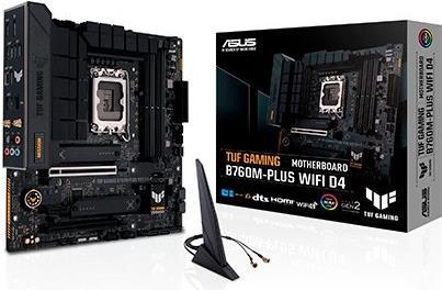 ASUS TUF GAMING B760M-PLUS WIFI D4 - Intel - LGA 1700 - Intel® Celeron® - Intel® Core™ i3 - Intel® Core™ i5 - Intel® Core™ i7 - Intel® Core™ i9,... - LGA 1700 - DDR4-SDRAM - 128 GB (90MB1DG0-M0EAY0)