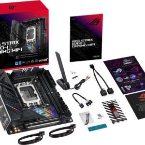 ASUS ROG STRIX B760-I GAMING WIFI - Intel - LGA 1700 - Intel® Celeron® - Intel® Core™ i3 - Intel® Core™ i5 - Intel® Core™ i7 - Intel® Core™ i9,... - LGA 1700 - DDR5-SDRAM - 64 GB (90MB1D90-M0EAY0)
