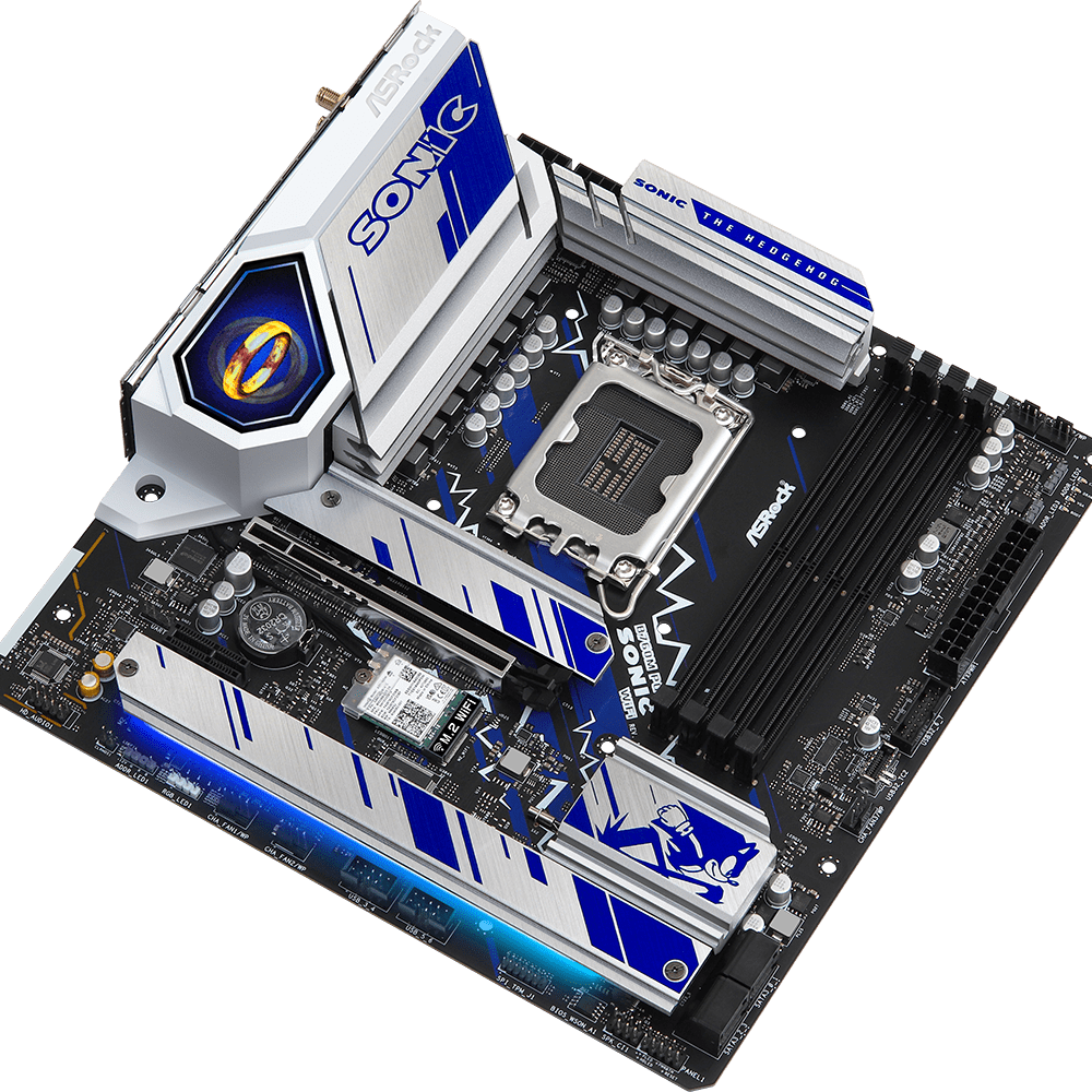 ASRock B760M PG Sonic WiFi - Motherboard - micro ATX - LGA1700-Sockel - B760 Chipsatz - USB 3,2 Gen 1, USB 3,2 Gen 2, USB-C 3,2 Gen2 - 2,5 Gigabit LAN, Bluetooth, Wi-Fi - Onboard-Grafik (CPU erforderlich) - HD Audio (8-Kanal) (90-MXBKM0-A0UAYZ)