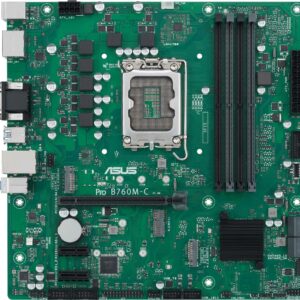 ASUS PRO B760M-C-CSM - Intel - LGA 1700 - Intel® Celeron® - Intel® Core™ i3 - Intel® Core™ i5 - Intel® Core™ i7 - Intel® Core™ i9,... - LGA 1700 - DDR5-SDRAM - 128 GB (90MB1DX0-M0EAYC)