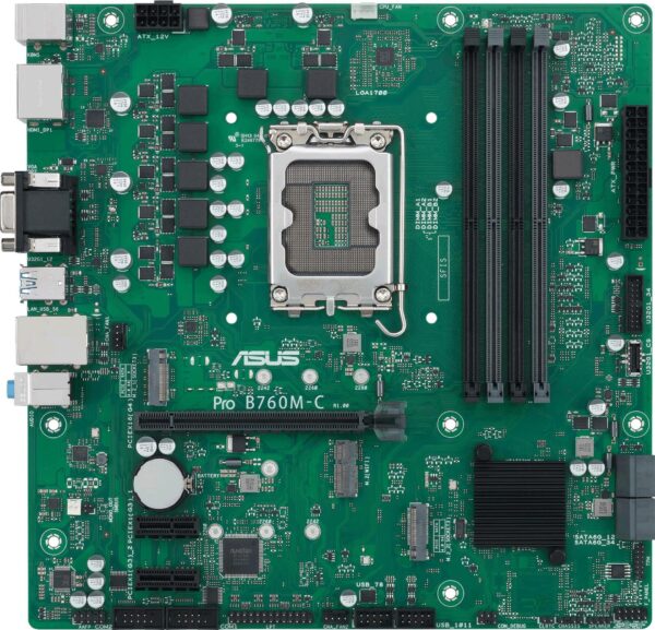 ASUS PRO B760M-C-CSM - Intel - LGA 1700 - Intel® Celeron® - Intel® Core™ i3 - Intel® Core™ i5 - Intel® Core™ i7 - Intel® Core™ i9,... - LGA 1700 - DDR5-SDRAM - 128 GB (90MB1DX0-M0EAYC)