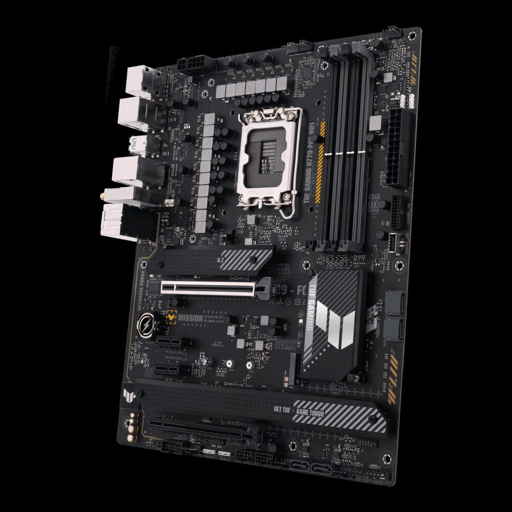 ASUS TUF GAMING H770-PRO WIFI - Intel - LGA 1700 - Intel® Celeron® - Intel® Core™ i3 - Intel® Core™ i5 - Intel® Core™ i7 - Intel® Core™ i9,... - LGA 1700 - DDR5-SDRAM - 128 GB (90MB1D50-M0EAY0)