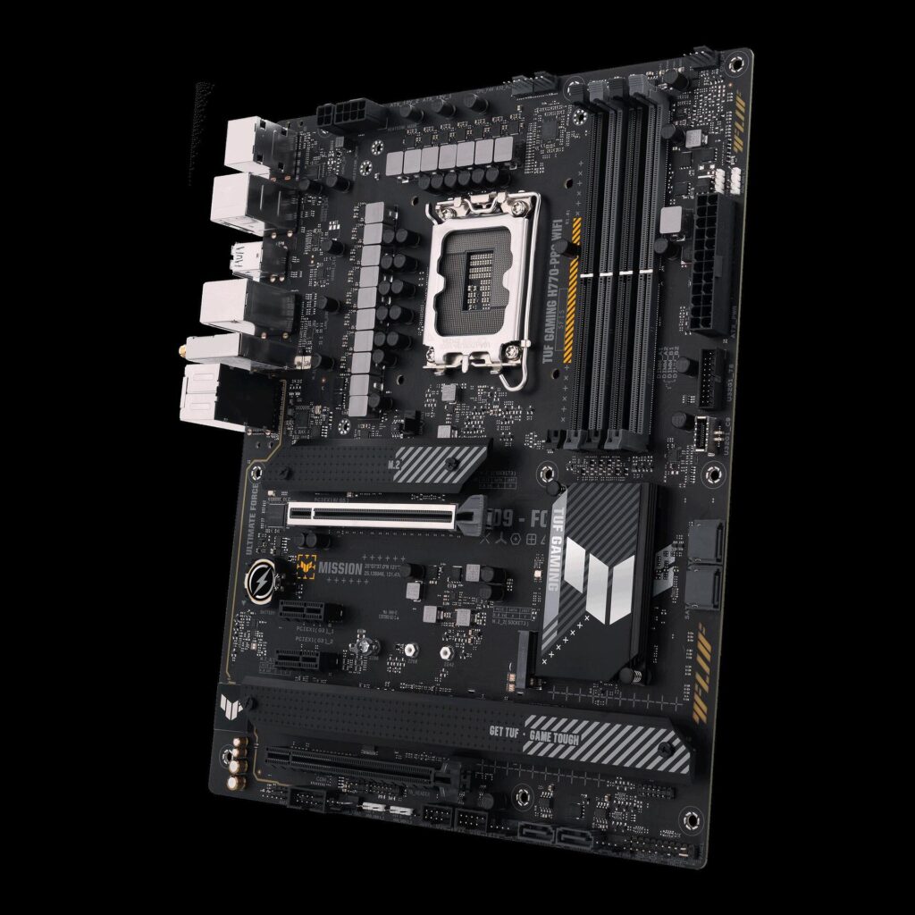 ASUS TUF GAMING H770-PRO WIFI - Intel - LGA 1700 - Intel® Celeron® - Intel® Core™ i3 - Intel® Core™ i5 - Intel® Core™ i7 - Intel® Core™ i9,... - LGA 1700 - DDR5-SDRAM - 128 GB (90MB1D50-M0EAY0)