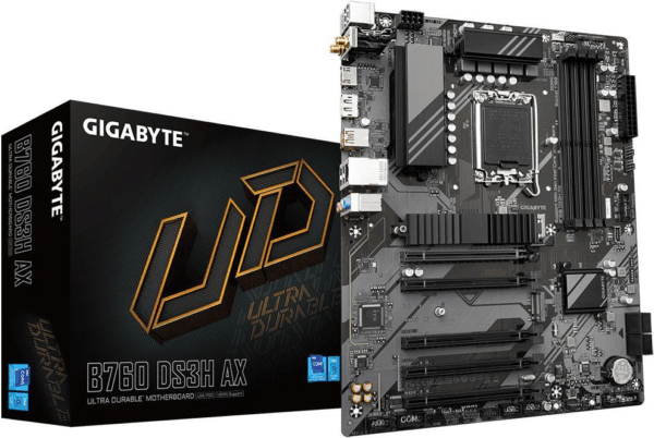 Gigabyte B760 DS3H AX - Intel - LGA 1700 - Intel® Celeron® - Intel® Core™ i3 - Intel® Core™ i5 - Intel® Core™ i7 - Intel® Core™ i9,... - LGA 1700 - DDR5-SDRAM - 128 GB (B760 DS3H AX)
