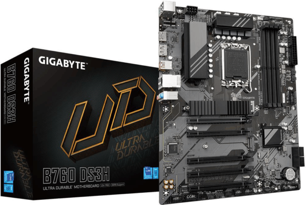 Gigabyte B760 DS3H - Intel - LGA 1700 - Intel® Celeron® - Intel® Core™ i3 - Intel® Core™ i5 - Intel® Core™ i7 - Intel® Core™ i9,... - LGA 1700 - DDR5-SDRAM - 128 GB (B760 DS3H)