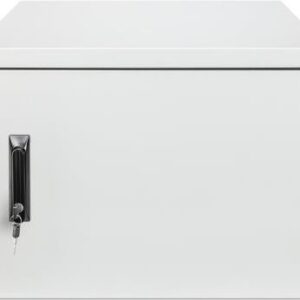 INTELLINET Industrieller IP55 48,30cm (19") Wandverteiler mit integrierten Lüftern, 9 HE 600 mm Tiefe, Kühleinheit mit zwei Lüftern im Dach integriert, staub- und wasserdichtes Gehäuse, montiert, lichtgrau RAL7035 (716093)