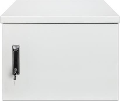 INTELLINET Industrieller IP55 48,30cm (19") Wandverteiler mit integrierten Lüftern, 9 HE 600 mm Tiefe, Kühleinheit mit zwei Lüftern im Dach integriert, staub- und wasserdichtes Gehäuse, montiert, lichtgrau RAL7035 (716093)