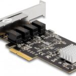 DeLOCK PCI Express x4 Karte 4 x RJ45 Gigabit LAN RTL8111 - PCIe - RJ-45 - PCIe 2.0 - Silber - PC - Windows 10 - Windows 11 - Windows 8.1 (88618)