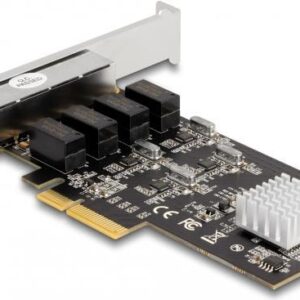 DeLOCK PCI Express x4 Karte 4 x RJ45 Gigabit LAN RTL8111 - PCIe - RJ-45 - PCIe 2.0 - Silber - PC - Windows 10 - Windows 11 - Windows 8.1 (88618)