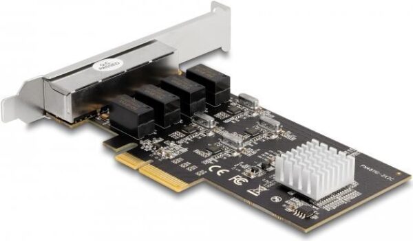 DeLOCK PCI Express x4 Karte 4 x RJ45 Gigabit LAN RTL8111 - PCIe - RJ-45 - PCIe 2.0 - Silber - PC - Windows 10 - Windows 11 - Windows 8.1 (88618)