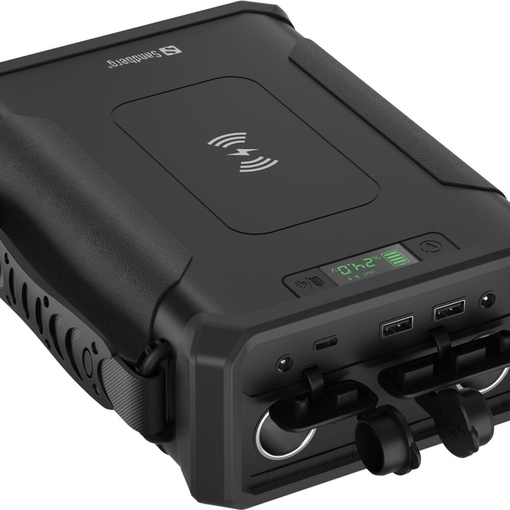 Sandberg Active Survivor 8in1 - Powerbank + AC-Netzteil + Kfz-Netzteil 32700 - 96000 mAh - 307,2 Wh - 180 Watt - 5 A - PD, QC - 4 Ausgabeanschlussstellen (2 x USB, 24 pin USB-C, DC5521) (420-78)
